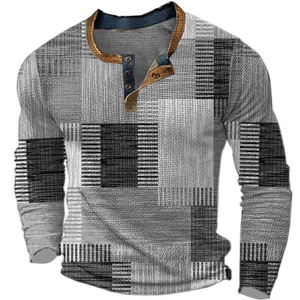 Men's Long Sleeve Polyester Shirt Digital Printing Long Sleeve